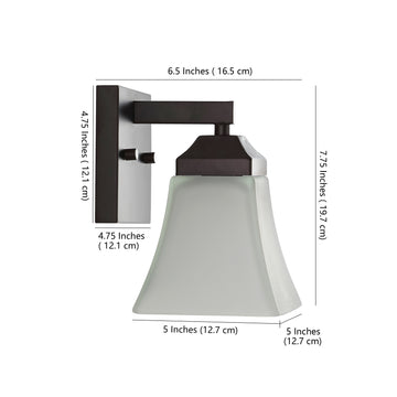 Staunton Iron/Glass Modern Cottage LED Vanity Light - JONATHAN Y